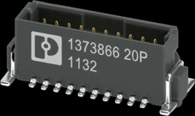 Male connector, 20 pole, pitch 1.27 mm, straight, 1373866