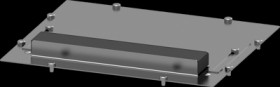 Bottom plate, with cable entry, steel, (W x H x D) 350 x 25.5 x 400 mm, 8PQ2300-4BA18