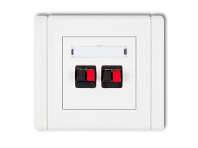 FLEXI Gniazdo głośnikowe podwójne biały FGG-2 KARLIK