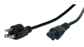 Przewód Zasilający Usa Ac-Us Iec C5 2,5A - Posac-C5us18 Czarny 1,8M