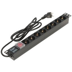 Listwa Zasilająca 8 gniazd Schuko L19/8