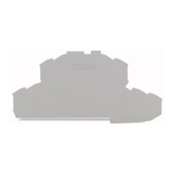 WAGO 2002-2491 Double Deck 0.8mm End &amp; Inner Plate for 2002 4-cond. Block Grey