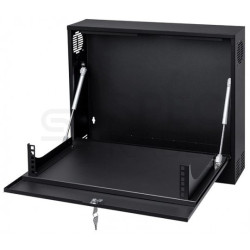 OUTLET Obudowa RACK 19" 2U 130mm pionowa czarna