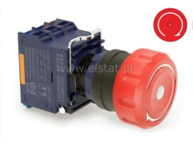 Grzyb bezpieczeństwa; LED red 24V 2x NC; 25A