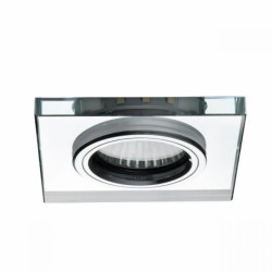 Kanlux oprawa sufitowa wpuszczna SOREN L-SR CW, srebrna kwadrat z zimną taśmą led