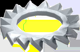 Serrated lock washer, M8, H 2.4 mm, inner Ø 8.4 mm, outer Ø 15 mm, steel, DIN 6798 A, 3404080