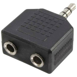 LogiLink CA1002 Jack Audio Adapter Black Audio Adapters Couplers Splitters