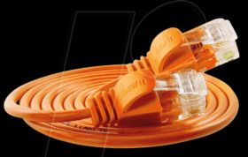 PKW-LIGHT-K6 0.15 OR Cat.6 SLIM light cable, U/UTP, 0,15 m, orange