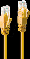 48062 Patch cable, U/UTP, Cat.6, 1 m, yellow