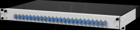 1502697424-E OpDAT 19 inch, 1U fiber patch panel, 24x LC-D, blue, OS2