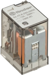 Relay, 2 Form C (NO/NC), 230 V (AC), 17 kΩ, 12 A, 400 V (AC), monostable, 56.42.8.230.0300