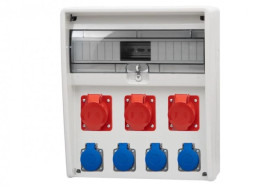 Rozdzielnica ULISSE 17M - gniazda 3x16A 5p, 4x230V /17 modułów/