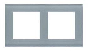 Simon 55 Ramka 2-krotna Nature Szkło mrożone szare TRN2/176