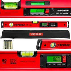 Poziomnica elektroniczna IP65 PRO900 DIGITAL 60CM + pokrowiec