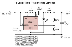 Micropower Inverting DC/DC Converters in SOT-23