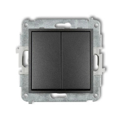 MINI Mechanizm łącznika zwiernego żaluzjowego (dwa klawisze bez piktogramów) grafitowy 11MWP-8.1