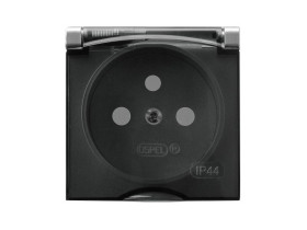 ARIA Pokrywa gniazda bryzgoszczelnego wieczko przezroczyste srebro PGPH-1UZ/18/d OSPEL