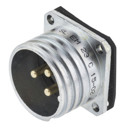 Złącze wielostykowe przemysłowe 3-pinowe, panelowe Wtyczka Amphenol Socapex
