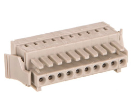 Gniazdo MCS-MINI Classic 10-biegunowe jasnoszare raster 3,5mm 734-110/037-000 /50szt./