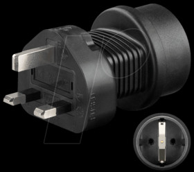 95307 Travel adapter earthing socket/UK plug