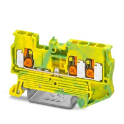 Złączka szynowa PE 3-przewodowa 2,5mm2, listwa zaciskowa koloru żółto-zielonego XT 2,5-TWIN-PE