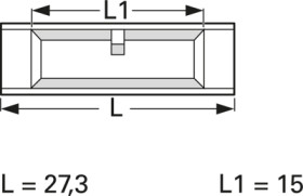 Butt connectorwith insulation, 0.75-1.0 mm², AWG 20 to 18, red, 15 mm, 3735