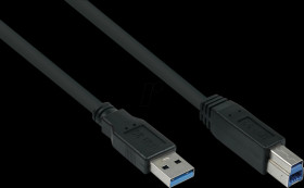 UK30P-AB-010S USB 3.0 cable, A connector to B connector, 1.0 m