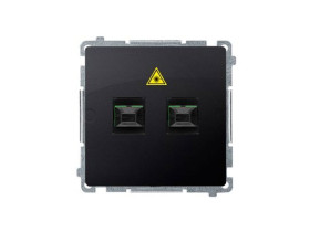 SIMON BASIC Gniazdo światłowodowe / optyczne podwójne SC/APC (moduł) grafit matowy BMGS2.01/28 KONTAKT SIMON