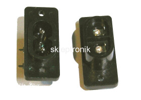 Gniazdo 230V AC ósemka kable 2szt