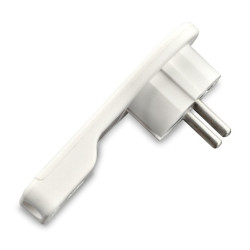 Wtyczka płaska WTPV - do gniazdka z uziemieniem - biała