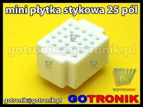 Mini płytka stykowa 25 pól biała