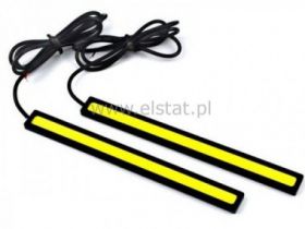 Lampa LED 12V biała 2x4W 140mm czarna