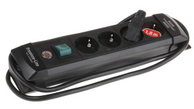 Przedłużacz 1.8m 4 gniazda Przedłużacz z gniazdami typ Typ F - niemieckie Schuko CEE 7/7 niemieckie Schuko/francuskie