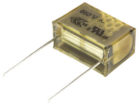 Kondensator papierowy 100nF 660 V ac, 1500V dc KEMET rozstaw: 25.4mm THT ±20