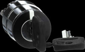 ZB4BG2 Key-operated switch, front panel, Harmony XB4, 22 mm, black