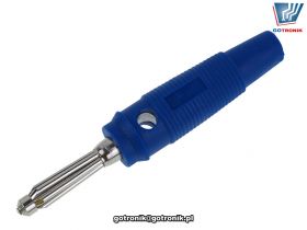 Wtyk banan 4mm niebieski Amass 25.413.5