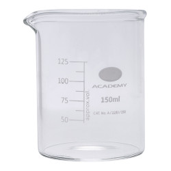 Academy Low Form Glass Beaker Heavy Wall 150ml Pack of 12