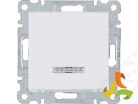 LUMINA Wyłącznik pojedynczy 16A/250VAC kontrolny biały WL0610 HAGER