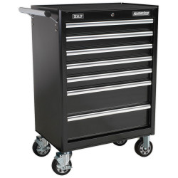 Sealey AP33479B Rollcab 7 Drawer with Ball Bearing Runners - Black