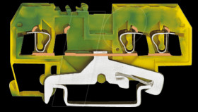 280-687 3-conductor feed-through terminal, green/yellow