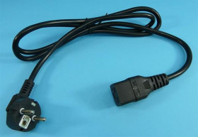 KABEL C19->WT.SIEC. 1,50mb KĄT.CZARNY