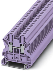 Through terminal block, screw connection, 0.14-6.0 mm², 2 pole, 32 A, 8 kV, purple, 3044607