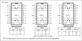 DG413 Improved, Quad SPST Analog Switch (2 NO, 2 NC)