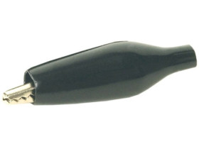 Krokodylek w izolacji - mały; czarny, długość 27mm