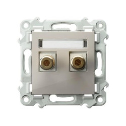 SZAFIR Gniazdo głośnikowe pojedyncze kaszmirowy beż GGN-1Z/m/83