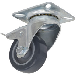 Sealey SCW250SPL Castor Wheel Swivel Plate with Total Lock &#xD8;50mm