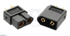 Pololu XT60 Connector Male-Female Pair, Black