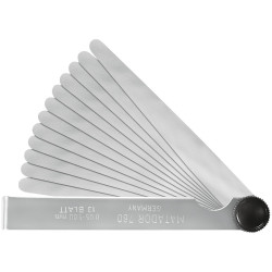 Matador 07600003 Caliper Feeler Gauges 10-Piece Retractable Polished
