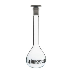 LabGlass Volumetric Flask with Stopper 100ml Class &#x27;B&#x27; 14/23 Pack of 2