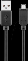 95735 USB 2.0 cable, A connector to micro B connector, 0.30 m